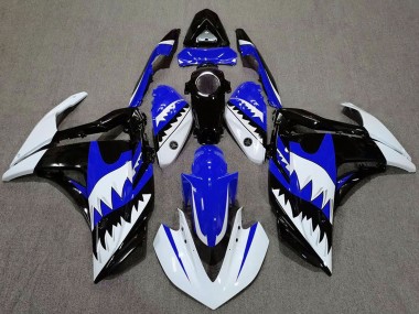 Wholesale 2015-2018 Yamaha R3 Motorcycle Fairings - White Blue Black Shark Canada