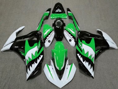 Wholesale 2015-2018 Yamaha R3 Motorcycle Fairings - White Green Black Shark Canada
