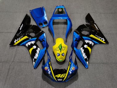 Wholesale 1998-2002 Yamaha R6 Motorcycle Fairings - Blue Yellow Black Shark 46 Canada