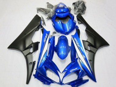 Wholesale 2006-2007 Yamaha R6 Motorcycle Fairings - Blue White Matte Black Canada