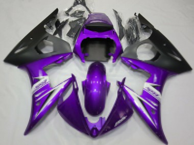 Wholesale 2003-2004 Yamaha R6 Motorcycle Fairings - Purple White Matte Black Canada