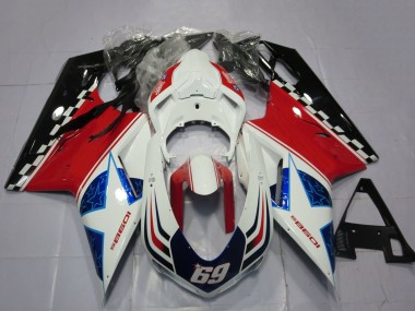 Wholesale 2007-2014 Ducati 1098 Motorcycle Fairings - White Red Black Blue 69 Canada