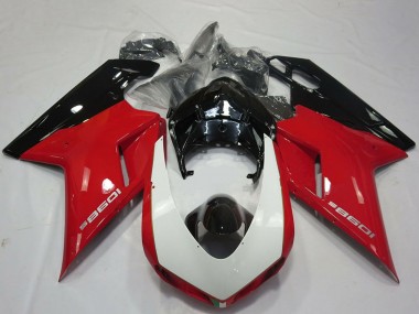 Wholesale 2007-2014 Ducati 1098 Motorcycle Fairings - Red White Glossy Black Canada