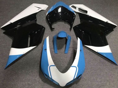 Wholesale 2007-2014 Ducati 848 1098 1198 Motorcycle Fairings - White Blue Glossy Black Canada