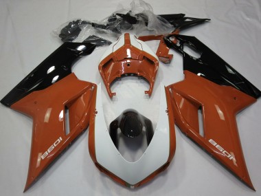 Wholesale 2007-2014 Ducati 1098 Motorcycle Fairings - Brown White Glossy Black Canada