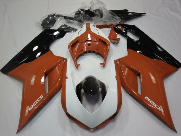 2007-2014 Ducati 1098 Motorcycle Fairings - Brown White Glossy Black Canada