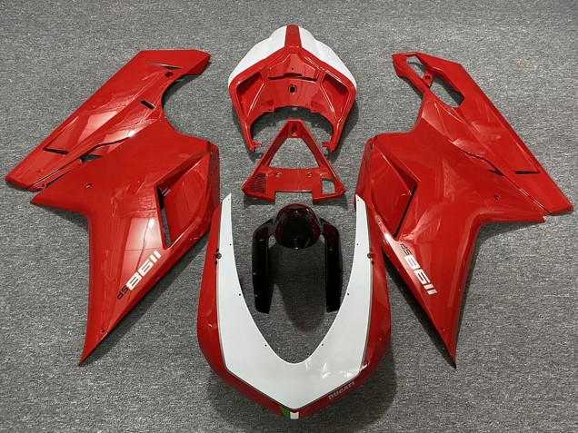 2007-2014 Ducati 1198 Motorcycle Fairings - Red White Black Canada