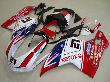 Wholesale 2007-2014 Ducati 1098 Motorcycle Fairings - White Red Black Blue Star Xerox 21 Canada