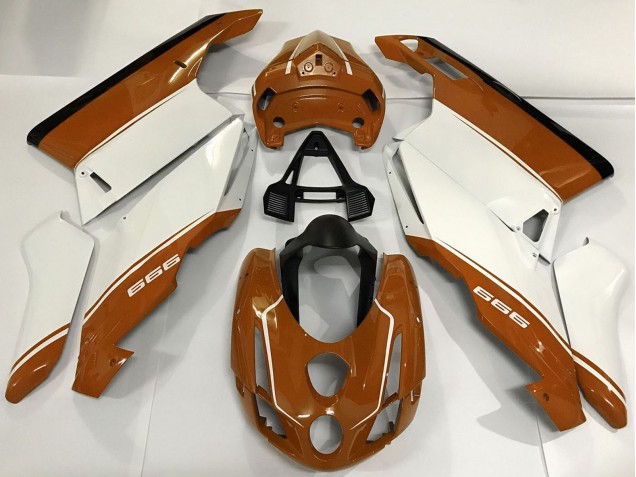 2003-2004 Ducati 999 Motorcycle Fairings - White Brown Black Canada