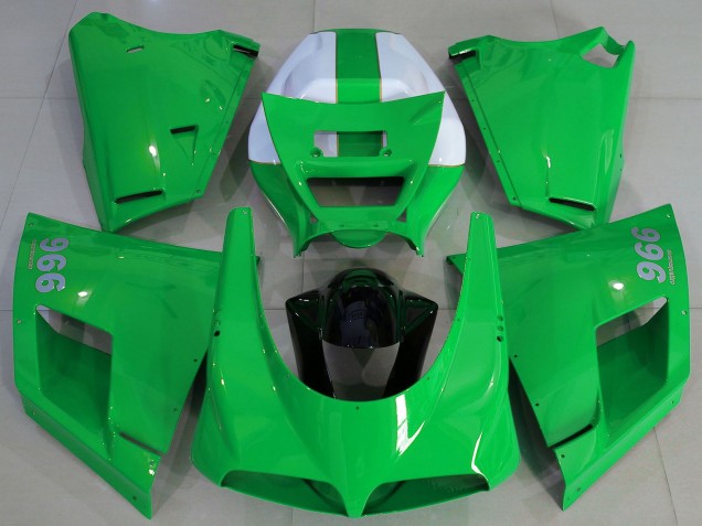 1993-2005 Ducati 996 Motorcycle Fairings - Glossy Green White Canada