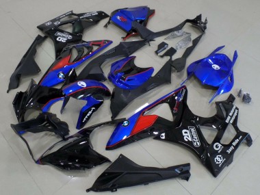 Wholesale 2009-2014 BMW S1000RR Motorcycle Fairings - Blue Red Glossy Black Castrol Canada
