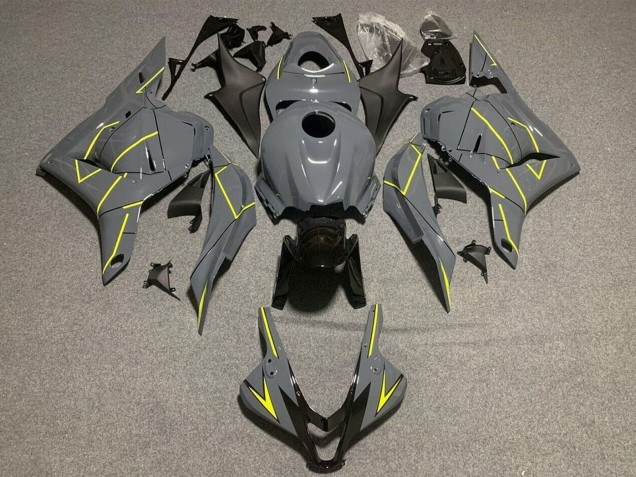 2009-2012 Honda CBR600RR Motorcycle Fairings - Dark Nardo Grey Yellow Canada