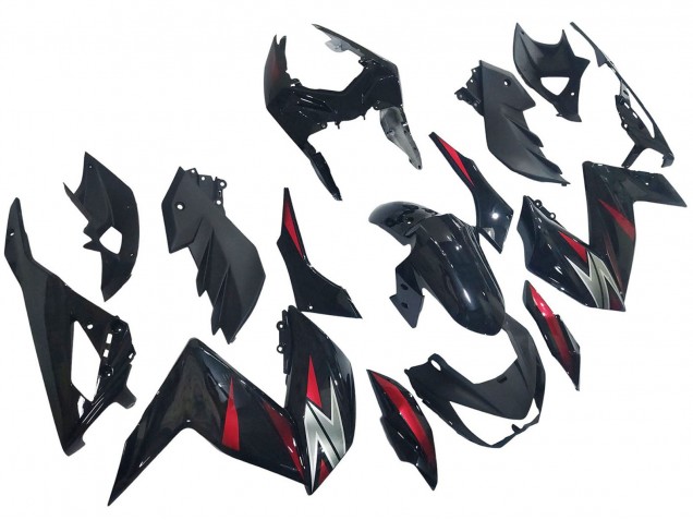 2015-2016 Kawasaki Z250/Z300 Motorcycle Fairings - Glossy Black Red Silver Canada