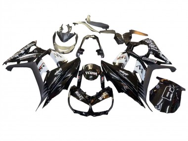 Wholesale 2010-2016 Kawasaki Z1000SX Motorcycle Fairings - Glossy Black Gold White Mobil West Canada