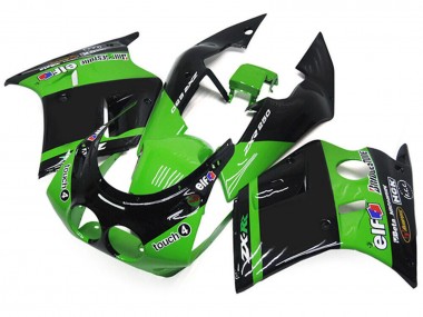 Wholesale 1989-1990 Kawasaki ZXR250 Motorcycle Fairings - Green Glossy Black Elf Touch4 Bridgestone Canada