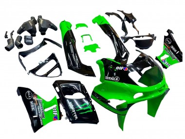 Wholesale 1998-2003 Kawasaki ZZR600 Motorcycle Fairings - Green Black Monster Elf Canada