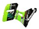 1998-2003 Kawasaki ZZR600 Motorcycle Fairings - Green Glossy Black Blue Monster Elf Touch4 Bridgestone Canada