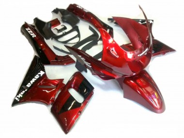 Wholesale 1998-2003 Kawasaki ZZR600 Motorcycle Fairings - Red Glossy Black Canada