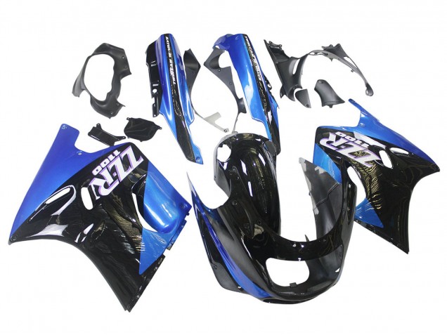 1990-1992 Kawasaki ZZR1100 Motorcycle Fairings - Blue Glossy Black Canada
