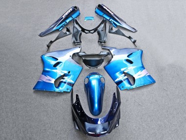 Wholesale 1993-2003 Kawasaki ZZR1100 Motorcycle Fairings - Glossy Blue Grey Canada