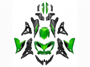 Wholesale 2021-2024 Kawasaki Versys 650 Motorcycle Fairings - Green Glossy Black Canada