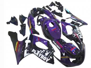 Wholesale 1996-2007 Yamaha YZF600R Thundercat Motorcycle Fairings - Dark Purple Black White Rizoma Playboy Canada