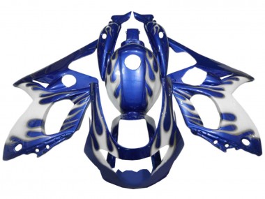 Wholesale 1996-2007 Yamaha YZF600R Thundercat Motorcycle Fairings - Blue White Silver Flame Canada