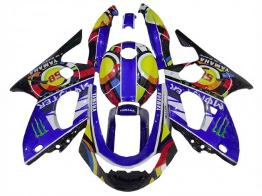 Wholesale 1996-2007 Yamaha YZF600R Thundercat Motorcycle Fairings - Blue Black White Yellow Monster 46 Canada