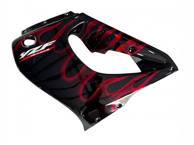 1997-2007 Yamaha YZF 1000R Thunderace Motorcycle Fairing Kits - Black with Red Flame Canada