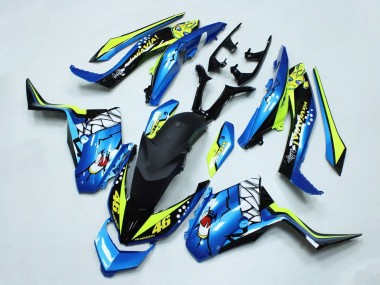 Wholesale 2017-2021 Yamaha XMAX300 Motorcycle Fairings - Blue Yellow Black Shark 46 Canada