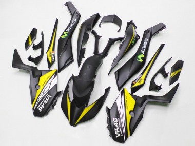 Wholesale 2017-2021 Yamaha XMAX300 Motorcycle Fairings - Matte Black Yellow MoviStar ENEOS 46 Canada