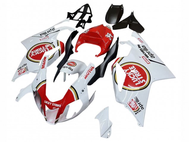 2003-2006 Aprilia RSV1000 Motorcycle Fairings - White Red Lucky Strike Motul 34 Canada