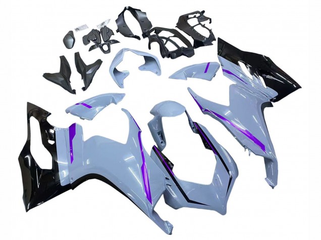 2020-2024 Ducati Panigale V2 Motorcycle Fairings - Glossy Grey Purple Glossy Black Canada