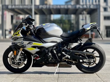 Wholesale 2023-2024 BMW S1000RR Motorcycle Fairings - Silver Yellow Carbon Fiber Canada