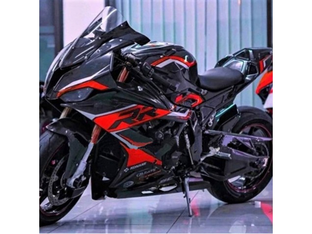 2019-2022 BMW S1000RR Motorcycle Fairings - Black Dark Red Canada