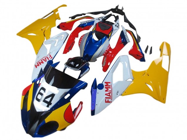 2017-2018 BMW S1000RR Motorcycle Fairings - Yellow White Red Blue Fiamm 64 Canada
