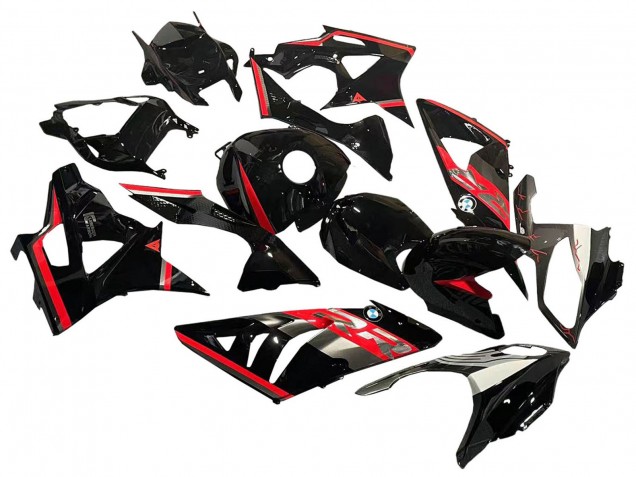 2009-2014 BMW S1000RR Motorcycle Fairing - Red Glossy Black Canada
