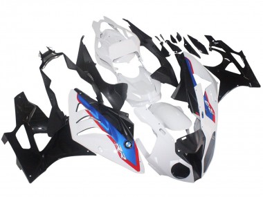 Wholesale 2009-2014 BMW S1000RR Motorcycle Fairings - White Red Blue Glossy Black HP Becker Carbon Canada