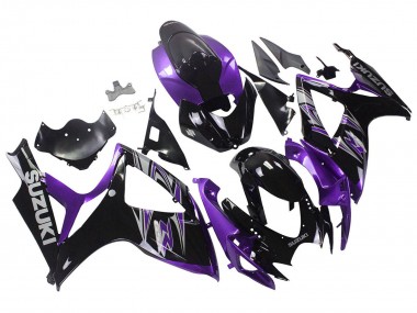 Wholesale 2006-2007 Suzuki GSXR 600 / GSXR 750 Motorcycle Fairing Kits - Purple Glossy Black Canada