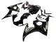 2006-2009 Yamaha YZF R6S Motorcycle Fairings - Glossy Black White Decals Canada