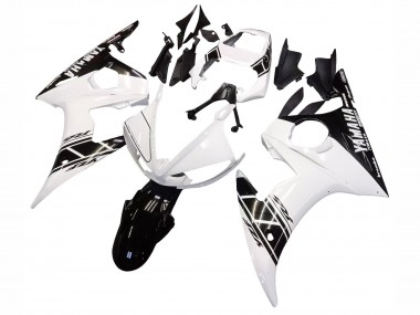 Wholesale 2006-2009 Yamaha YZF R6S Motorcycle Fairings - White Glossy Black Canada