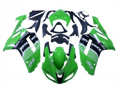Wholesale 2007-2008 Kawasaki ZX6R Motorcycle Fairings - Green Black Ninja Canada