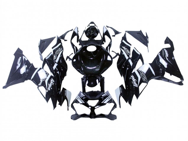2019-2022 Kawasaki ZX6R Motorcycle Fairings - Glossy Black White Canada