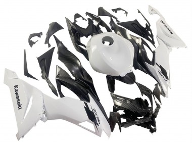 Wholesale 2019-2022 Kawasaki ZX6R Motorcycle Fairings - White Black Carbon Fiber Canada