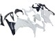 2013-2017 Kawasaki EX300 Motorcycle Fairings - White Black Canada