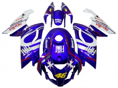 Wholesale 2006-2011 Aprilia RS125 Motorcycle Fairings - White Blue Fiat 46 Canada