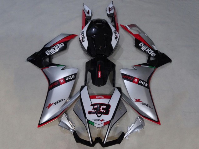 2012-2018 Aprilia RS4 50 125 Motorcycle Fairings - Silver Red Glossy Black Canada