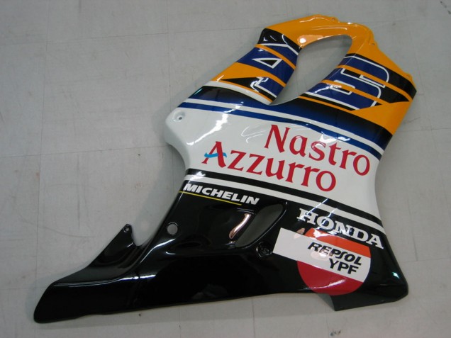 2004-2007 Honda CBR600 F4i Motorcycle Fairings - Yellow Blue White Black Nastro Azzurro Canada