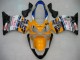 2004-2007 Honda CBR600 F4i Motorcycle Fairings - Yellow Blue White Black Nastro Azzurro Canada