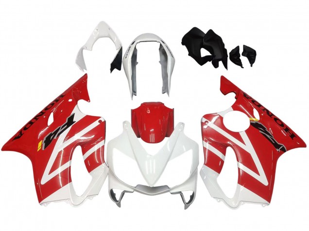 2004-2007 Honda CBR600 F4i Motorcycle Fairings - White Red Canada